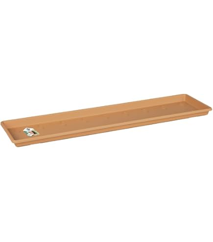 Sottovaso Rettangolare Siena Garden 77x36.5 Cm – Plastica Effetto Terracotta Per Cassette 80 Cm