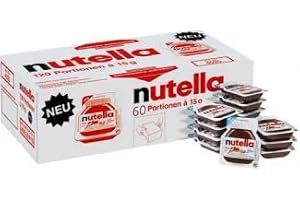 NUTELLA Single Dose for Hotel - 60 Mini Portions of 15g - Hazelnut Spread with Cocoa - No Preservatives