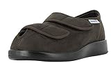 Absatztyp: Flach VAROMED Garmisch 60930 Unisex - Erwachsene, Damen,Herren Klett-Halbschuh,Gesundheits-Schuh,Klettverschluss,bequem,druckfrei,variabel,Mocca,44 EU