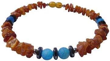 Dog Amber Amber Necklace Agate &amp; Hematite Necklace 26 cm 00601.19d Amberdog