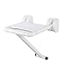Produktbild Duschstuhl Älterer Zugang Barriere zusammenklappbare Toilette Hocker Badezimmer Sitz Duschhocker Badestuhl (Farbe : White-Leg)