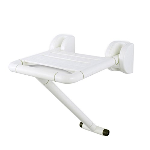 Preisvergleich Produktbild Duschstuhl Älterer Zugang Barriere zusammenklappbare Toilette Hocker Badezimmer Sitz Duschhocker Badestuhl (Farbe : White-Leg)