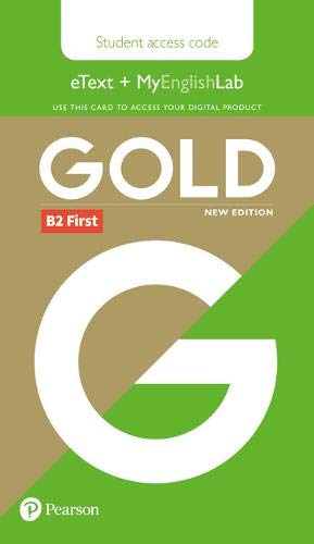 Gold B2 First New Edition Students' eText and MyEnglishLab Access Card