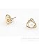 EQLEF® 2 Pairs of Fashion Women Triangle Gold Plated White Pearl Earring