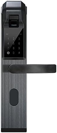 Household Security Fingerprint Lock Smart Fingerprint Password Lock Sensor IC Card Electronic Door Locks,ObsidianBlack-OneSize