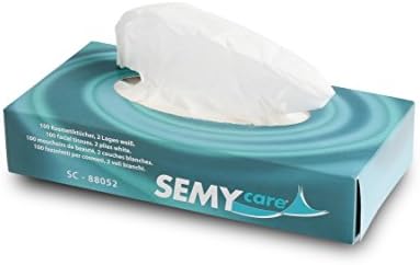 Funny SC 88052 Box of Facial Tissues, 2 Ply, Bright White (Pack of 100)