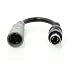 Produktbild Caratec Monitor-Adapter 6-polige Kupplung auf 4-poligen Stecker, schwarz, für Caratec Safety Rückfahrkameras und Monitore