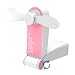 Produktbild Mini-Handheld-Fans Kleine Batterie Fan USB, happy event 300mAh Akku, 8-12h Arbeitszeit, Reise/Shopping/Fußball Lüfter für Frauen Matte (Rosa)
