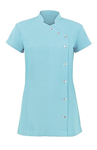 Alexandra - Túnica de Estilo de Belleza para Masaje de uñas, Terapeuta Uniforme de salón SPA(16, Azul)