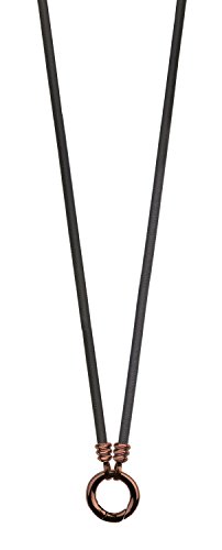 Preisvergleich Produktbild TRAUMFÄNGER Lederkette schwarz 80 cm - Ringverschluss braun