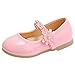 Produktbild Deloito Mädchen Prinzessin Schuhe Kleinkind Leder Sandalen Kinder Babyschuhe Freizeit Perle Blumen Einzelne Schuhe (Rosa,25 EU)