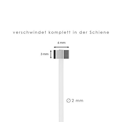 Bilderschienen Galerieschienen – Komplett Set 2 Meter in weiß von Hang-it – Bilderschiene inklusive Zubehör - 5