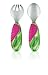 Munchkin Mighty Grip Fork and Spoon (Green & Pink)