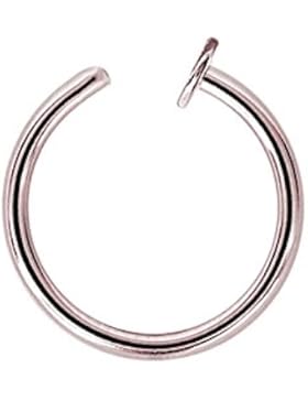 Titan G23 Open Nasenring Piercing Lippe Hoop 0.8mm Rosegold
