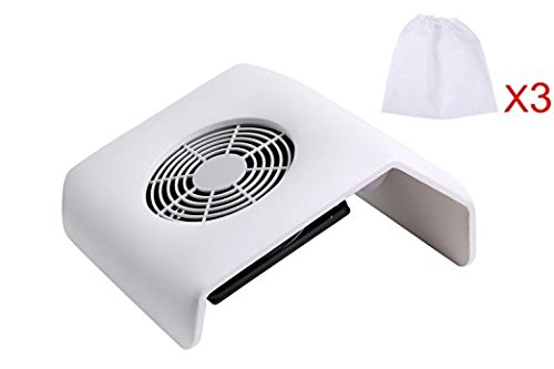 Belle Nail Art Dust Extractor / Dust Suction Collector Vacuum Cleaner + 3 Dust Collecting Bags with Hand Rest Design Manicure Nail Tools From UK