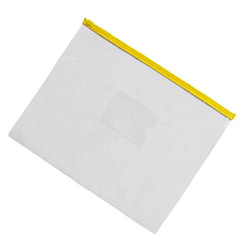 Slider Bag – TOOGOO(R) 20 Stueck Klar PVC gelb Slider ZipLock Beutel Dateien Halter fuer A4-Papier - 3