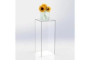 StarK® Blumenständer,Premium Acrylglas Dekosäule belastbar bis 30kg,Blumensäule,Pflanzenständer,Podest(L = 30x30x60 cm Hoch)