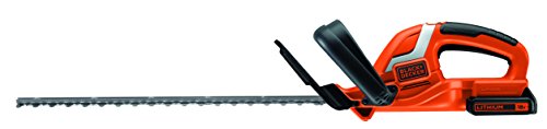 Black+Decker 18V Lithium Akku-Hecken-und Strauchschere, 45cm Messerlänge, 18mm Schnittstärke, Akku, Ladegerät, leistungsstarke E-Drive-Technologie, 2-Hand-Sicherheitsschaltung, GTC1845L20 - 2