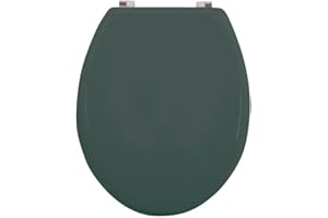 MSV Abattant WC MDF CLÉO Vert Foncé Mat - Charnières en INOX