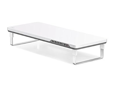 DEEPCOOL Mdesk F1 support pour moniteur avec quatre ports USB et extensions ports casque / microphone gris