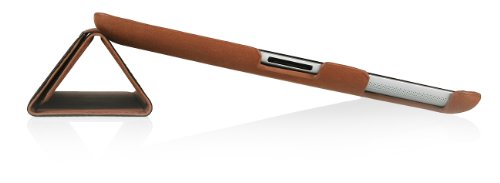 StilGut Couverture Case Tasche aus feinstem Leder für Apple iPad (3. und 4. Generation) unterstützt Smart-Cover Funktion, Cognac Vintage - 2