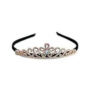 Rapidsflow Golden Crown Hair Bands With Stones For Women, Girls And Kids/Hair Accessories For Women Wedding #9