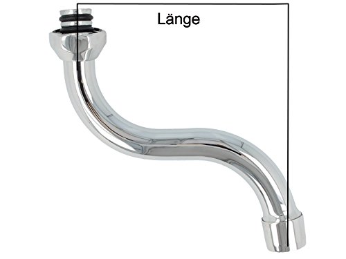 tecuro S-Auslauf für Wand-Armaturen verchromt, Länge 100 mm – 3/4″ Anschluss, konisch dichtend für Ø 18 mm Aufnahme - 4