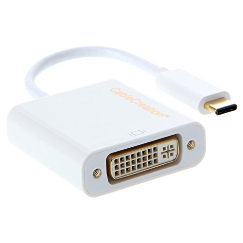 CableCreation Gold USB 3.1 Typ C (USB-C) auf DVI Adapter (DP Alt Mode) für Apple Das neue Macbook / Chromebook Pixel / Dell XPS 13 / Yoga 900 / Asus Zen AIO / Lumia 950 / 950XL, Weiß - 2