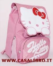 ZAINO SCUOLA ESTENSIBILE MEDIUM SDOPPIABILE HELLO KITTY SHINE ROSA