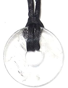 Bergkristall Donut Edelstein Anhänger Steinanhänger 30 mm ohne Band