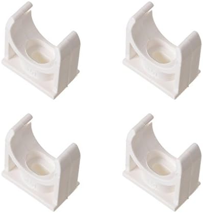 Sinmova 10PCS 16mm U Type Pipe Clamps Tubing Clips Conduit Fittings White