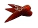 50 x Top Quality False long length Full Coverage Extreme Stiletto Point Tip French false nails, 10 different sizes (5 of each size) & small glue by Fat-Catz-copy-catz (50x Pointed Dark Red Nails)