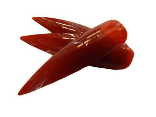 50 x Top Quality False long length Full Coverage Extreme Stiletto Point Tip French false nails, 10 different sizes (5 of each size) & small glue by Fat-Catz-copy-catz (50x Pointed Dark Red Nails)