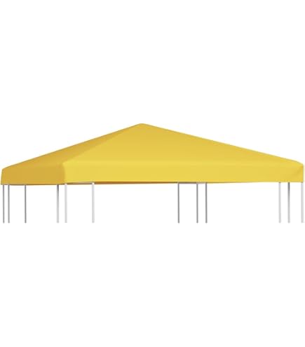 Gazebo Pieghevole 3x3m Giallo Ocra - Impermeabile, Apertura A Fisarmonica In 1 Minuto, Struttura In Ferro Con Borsa Di Trasporto