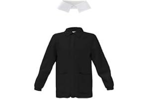 Siggi Grembiule Casacca Scuola ELEMENTARE Bambino (13 anni - 158 cm, nero)