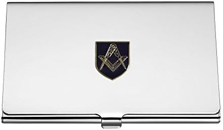 Masonic Silver Plated Business Card Holder