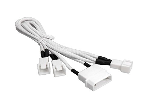 BitFenix Adapter (Molex zu 3x 3-Polig) 7V, 20 cm weiß/weiß