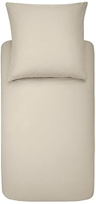 AmazonBasics Parure de lit avec housse de couette en microfibre, 140 x 200 cm - Beige