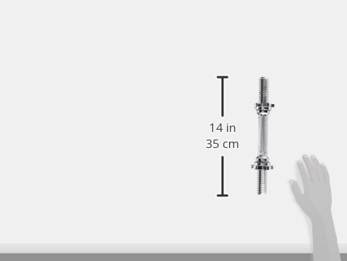 ScSPORTS Kurzhantel Kurzhantelstange 35,5 cm x 30 mm Durchmesser, 2,3 kg, massiver Stahl, verchromt - 2