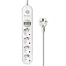 Produktbild Steckdosenleiste, M.Way Indoor-Steckdose, USB 3.4A ladegerät,USB charger, 4-Loch Steckdosenleiste mit 4 USB-Anschlussen, 2M Kabel,Schalter und Kinderschutz,Ideal für elektrische Küchen- und Haushaltsgeräte (Weiß)