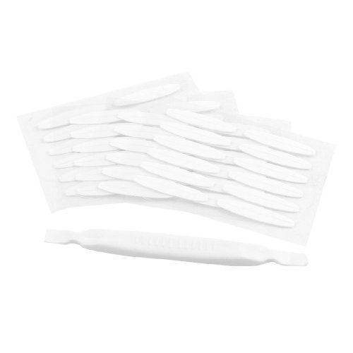 Ladies Makeup Cosmetic Tool Double Eyelid Stickers w Plastic Stick 48 Pairs