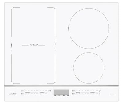 Sauter SPI4664W - Table de cuisson à induction - 4 plaques de cuisson - Niche - largeur : 56 cm - profondeur : 49 cm - avec garnitures en aluminium anodisé - blanc