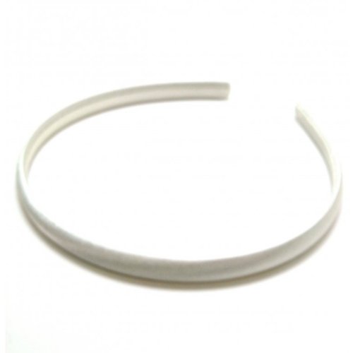 Ivory Satin Covered Alice Hair Band Headband Bridesmaid Flower Girl 1cm (0.4") Wide