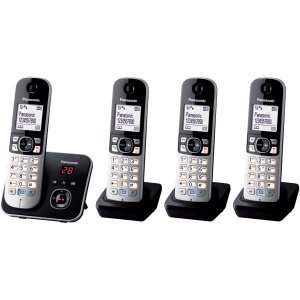 Preisvergleich Produktbild Panasonic KX-TG6824GB schwarz Quattro mit AB