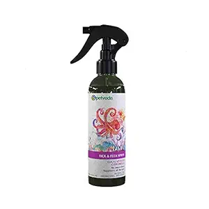 Petveda Tick and Flea Repelling Spray for Dogs and Cats, Organic, 250 ml