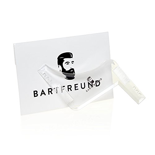 Bartfreund - Premium Bart Schablone mit Anleitung als PDF – intuitiver Bartkamm für präzise Konturen | Bartpflege und Rasur Tool | ideale Geschenkidee für Männer mit Stil | perfekt für Männer mit Vollbart |