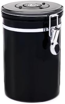 Friis Stainless Steel Coffee Vault, 16-Ounce, Black by Friis