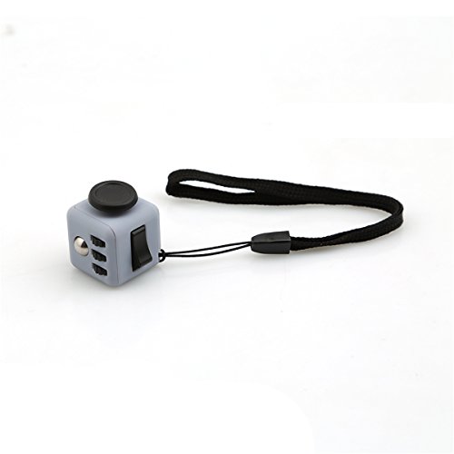LnLyin Stress Cube for Fidgeter Anxiety Attention Toy Relieves Stress And Anxiety for Children and Adults Gray and Black