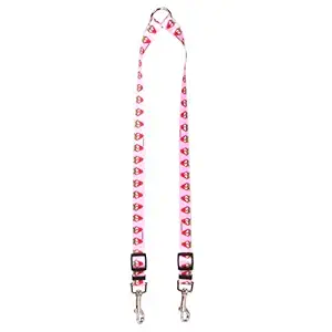 Yellow Dog Design Sweet Strawberries Coupler Dog Leash-Size Large-1 inch Wide and 12 to 20 inches Long