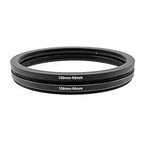 105-95mm Metal Step-Down Adapter Ring, 105mm Lens to 95mm Filter Size Accessories Lens Filter Adapter Ring, 2 Pieces LingoFoto